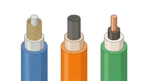 Cross-section comparison of alloy, carbon fiber, and graphene heating wires with different sheathing materials Cross-section comparison of alloy, carbon fiber, and graphene heating wires with different sheathing materials